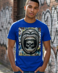 Graffiti face w/ skull in mouth